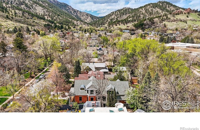 563 Arapahoe Ave, Boulder, CO 80302 - view from above of property with a mountain backdrop