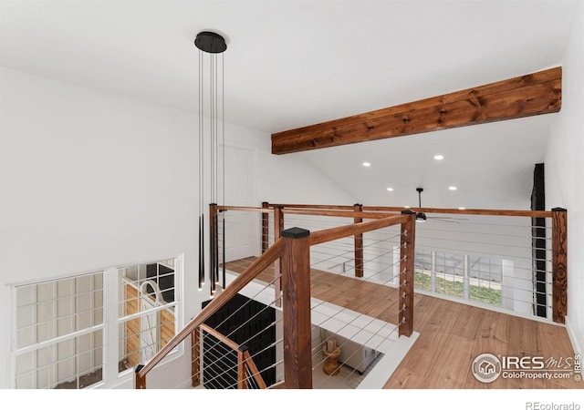 7102 S Harrison Ct, Centennial, CO 80122 - stairs with wood finished floors and recessed lighting