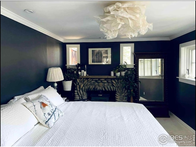 501 Main St, Boulder, CO 80302 - bedroom featuring crown molding and baseboards