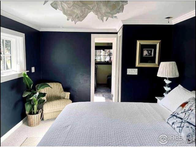 501 Main St, Boulder, CO 80302 - bedroom featuring baseboards and ornamental molding