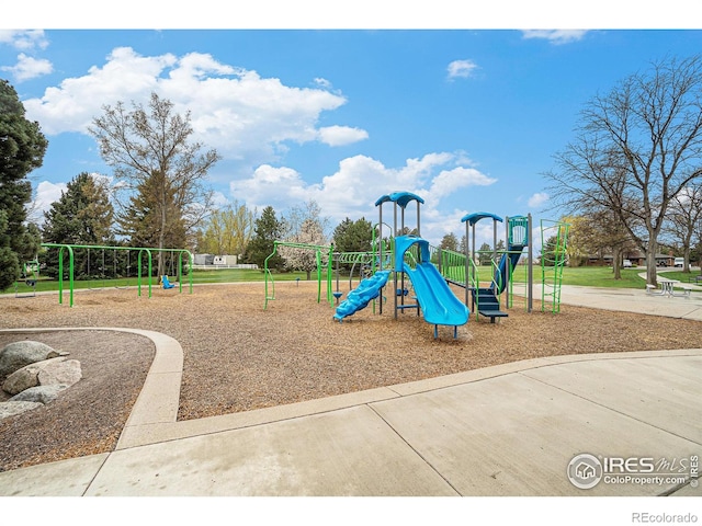 view of community jungle gym
