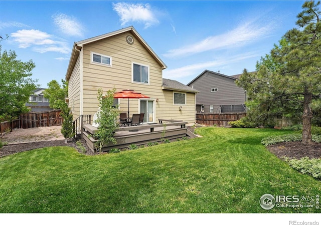 4774 Coker Ave, Castle Rock, CO 80104 - rear view of property featuring a wooden deck