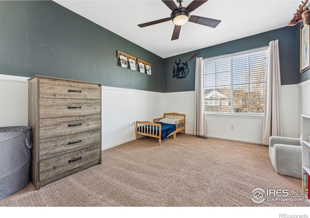 4774 Coker Ave, Castle Rock, CO 80104 - carpeted bedroom with a ceiling fan