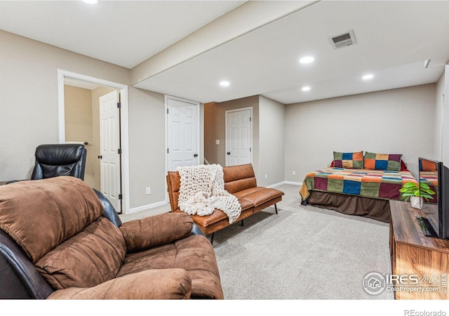 4774 Coker Ave, Castle Rock, CO 80104 - living area featuring carpet flooring, baseboards, and recessed lighting