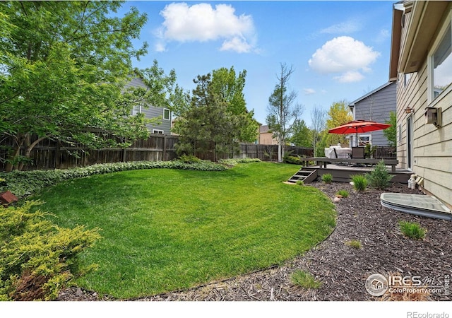 4774 Coker Ave, Castle Rock, CO 80104 - view of yard featuring a wooden deck