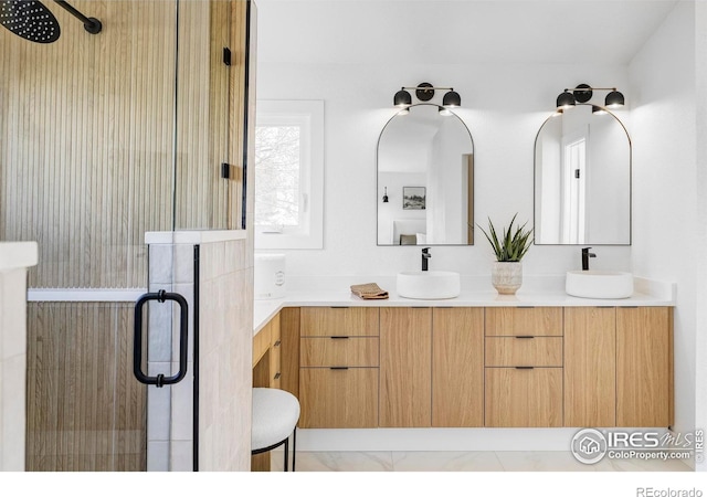 1012 Hobson Ct, Fort Collins, CO 80526 - full bath featuring a stall shower and double vanity