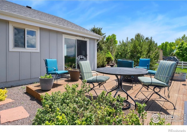 7859 Whitetail Cir, Wellington, CO 80549 - view of patio / terrace with a deck and outdoor dining area