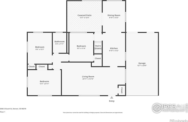 2566 S Stuart St, Denver, CO 80219 - home floor plan