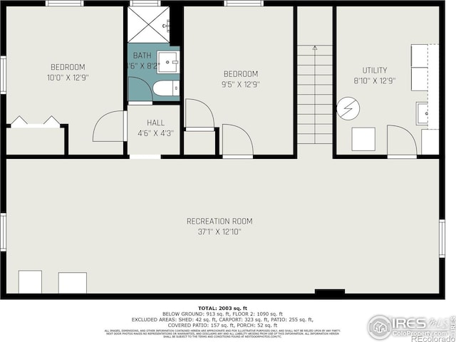 2566 S Stuart St, Denver, CO 80219 - floor plan / room layout