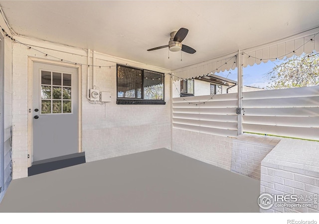 2566 S Stuart St, Denver, CO 80219 - view of patio / terrace featuring ceiling fan
