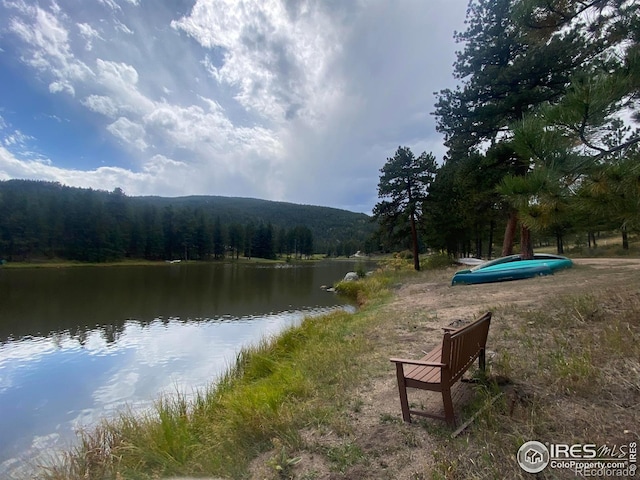741 Hickory Dr, Lyons, CO 80540 - water view featuring a forest view