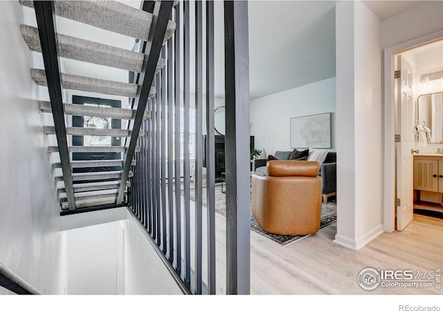 3200 Azalea Dr Unit 5, Fort Collins, CO 80526 - stairway featuring wood finished floors and baseboards