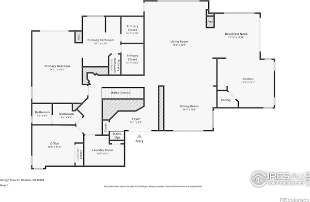36 High View Dr, Boulder, CO 80304 - floor plan / room layout