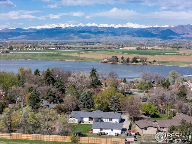 8138 Captains Ln, Longmont, CO 80504 - drone / aerial view of a water and mountain view