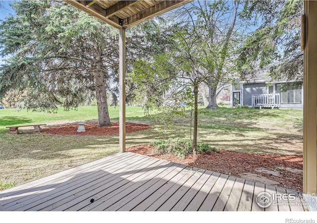 3707 Shelter Cv, Fort Collins, CO 80525 - deck featuring a yard