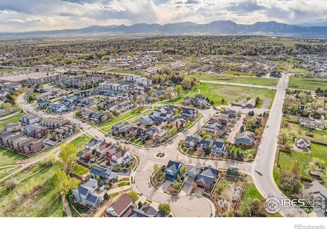 1356 Golden Eagle Way, Louisville, CO 80027 - drone / aerial view with a residential view and a mountain view