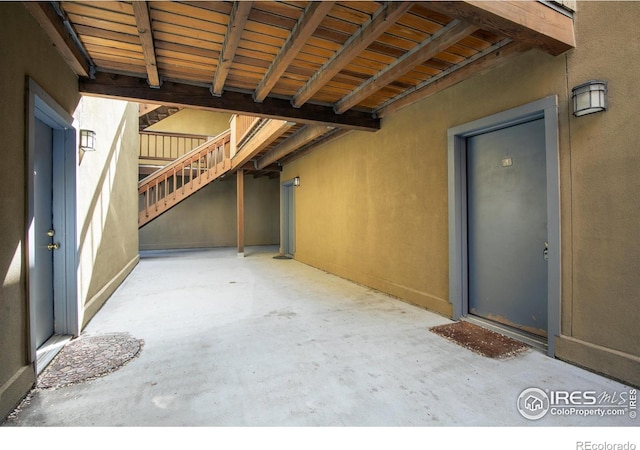 interior space with stairs