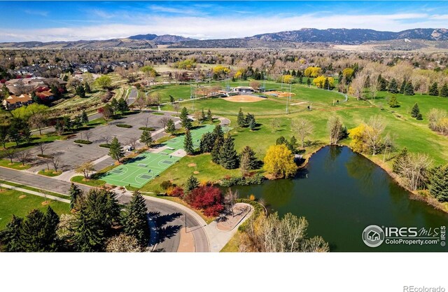 1020 Rolland Moore Dr Unit 2D, Fort Collins, CO 80526 - bird's eye view featuring a water and mountain view