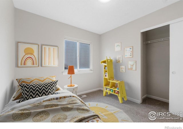 20336 Willowbend Ln, Parker, CO 80138 - carpeted bedroom with a closet and baseboards