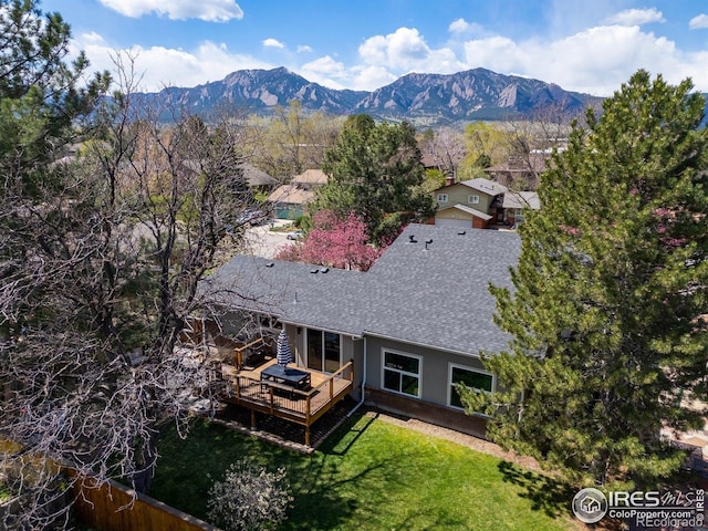 586 Aztec Dr, Boulder, CO 80303 - drone / aerial view featuring a mountain view