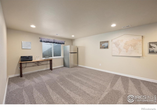 2433 Tabor St, Berthoud, CO 80513 - unfurnished office with carpet, recessed lighting, and baseboards