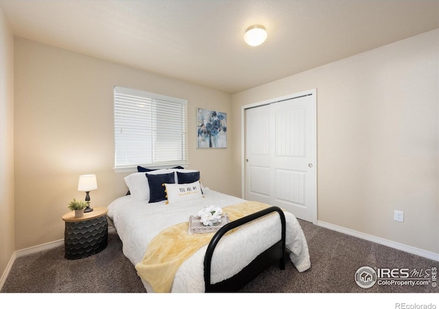 2433 Tabor St, Berthoud, CO 80513 - bedroom with carpet floors, baseboards, and a closet
