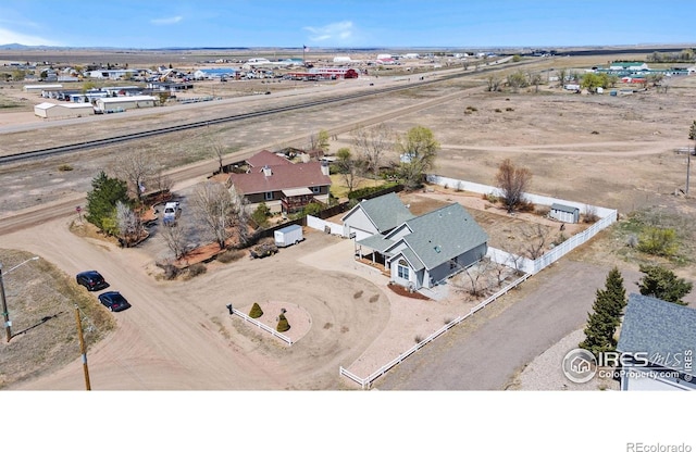 aerial view with a residential view