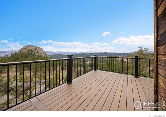 810 Manhead Mountain Dr, Livermore, CO 80536 - wooden deck featuring a mountain view