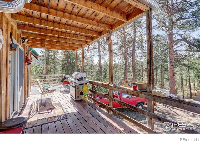 147 Cedar Dr, Lyons, CO 80540 - deck featuring grilling area