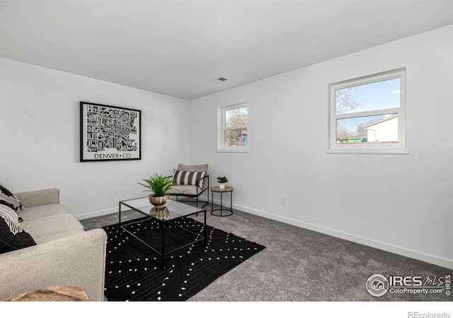 4752 E 108th Pl, Thornton, CO 80233 - carpeted living area featuring baseboards and visible vents
