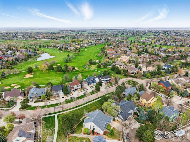3122 Notabon Ct, Lafayette, CO 80026 - drone / aerial view featuring a water view, view of golf course, and a residential view