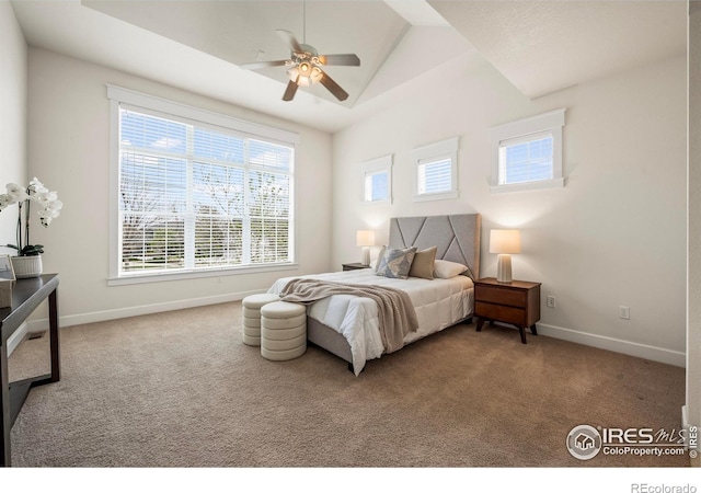 3122 Notabon Ct, Lafayette, CO 80026 - carpeted bedroom with a ceiling fan, baseboards, and multiple windows