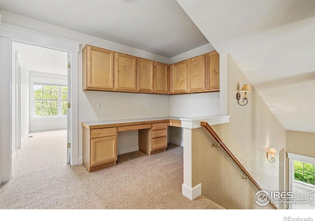 3122 Notabon Ct, Lafayette, CO 80026 - unfurnished office featuring baseboards, light colored carpet, and built in study area