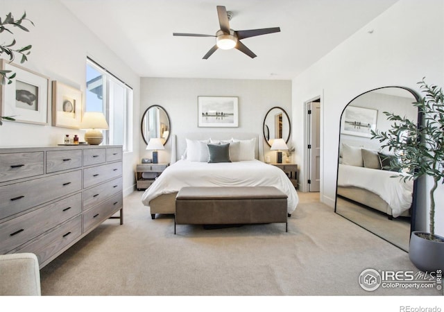267 Clementina St, Louisville, CO 80027 - bedroom with light colored carpet and a ceiling fan