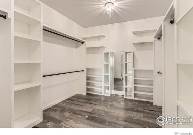 6021 Sandstone Cir, Erie, CO 80516 - walk in closet featuring dark wood-style floors