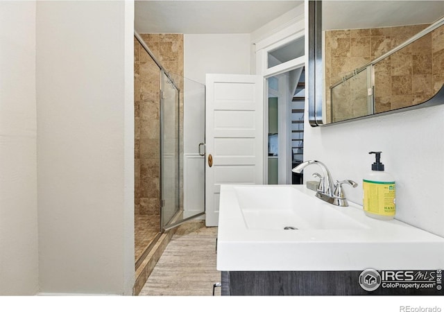 3059 N York St, Denver, CO 80205 - full bathroom with vanity and a stall shower