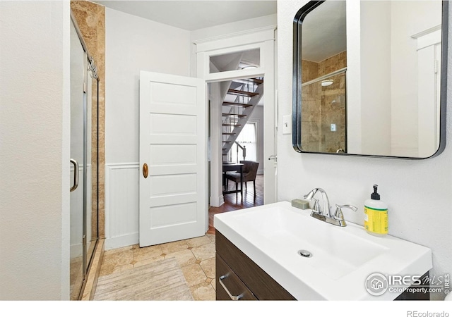 3059 N York St, Denver, CO 80205 - full bath featuring vanity and a stall shower