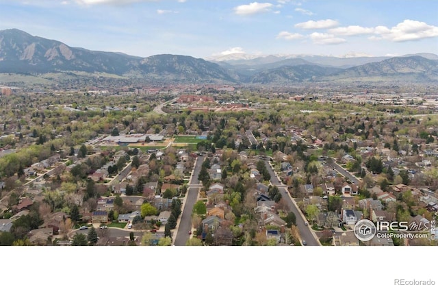 5285 Gallatin Pl, Boulder, CO 80303 - bird's eye view featuring a residential view and a mountain view