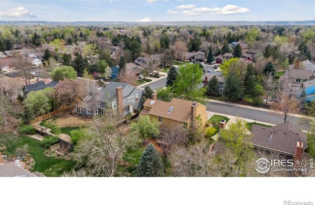 5285 Gallatin Pl, Boulder, CO 80303 - birds eye view of property with a residential view