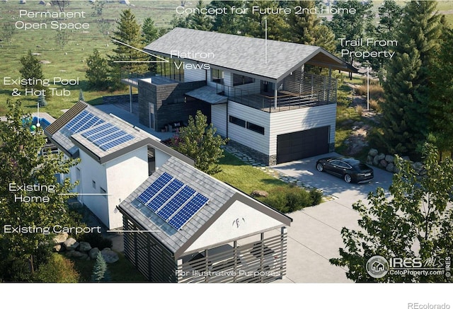 birds eye view of property