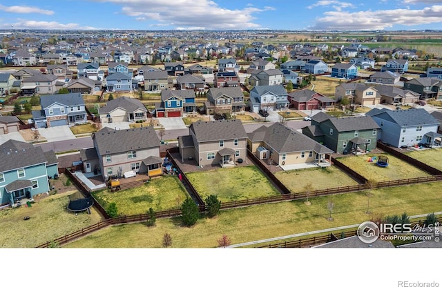 aerial view featuring a residential view