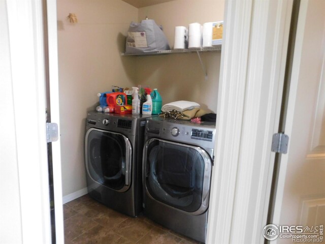laundry area featuring washer and dryer
