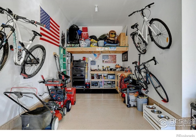 view of storage room