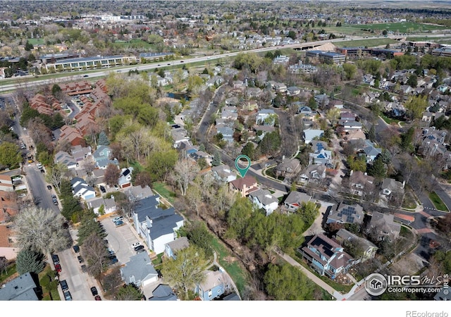 4866 Franklin Dr, Boulder, CO 80301 - birds eye view of property with a residential view