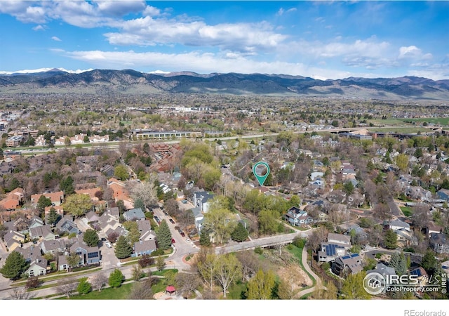 4866 Franklin Dr, Boulder, CO 80301 - birds eye view of property featuring a residential view and a mountain view