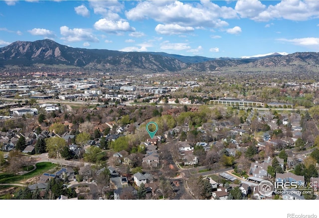 4866 Franklin Dr, Boulder, CO 80301 - drone / aerial view with a residential view and a mountain view