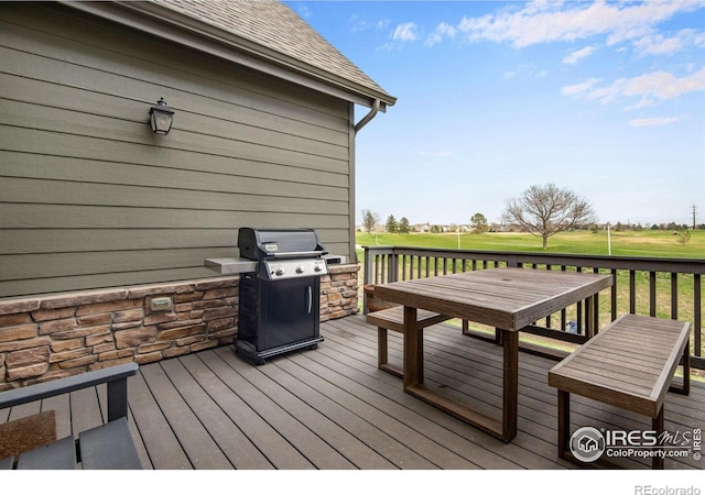 deck with grilling area