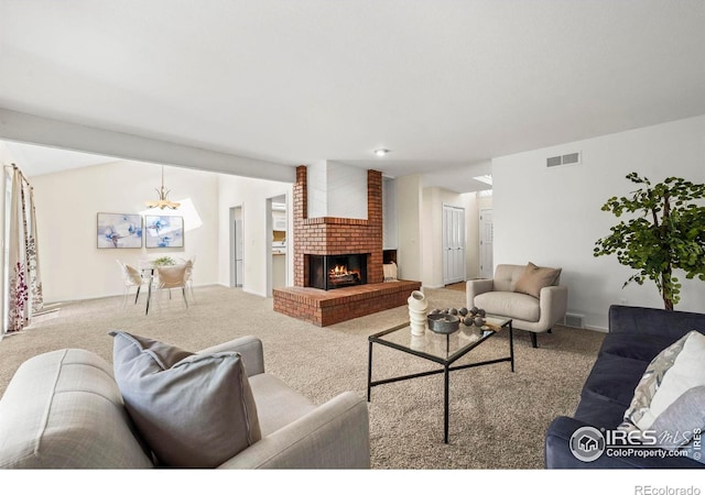 4950 Sundance Sq, Boulder, CO 80301 - carpeted living room with a fireplace