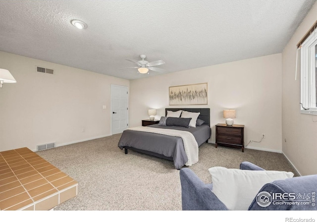 4950 Sundance Sq, Boulder, CO 80301 - carpeted bedroom with a textured ceiling, a ceiling fan, and baseboards