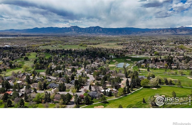 4950 Sundance Sq, Boulder, CO 80301 - aerial perspective of suburban area with a golf club and a water and mountain view